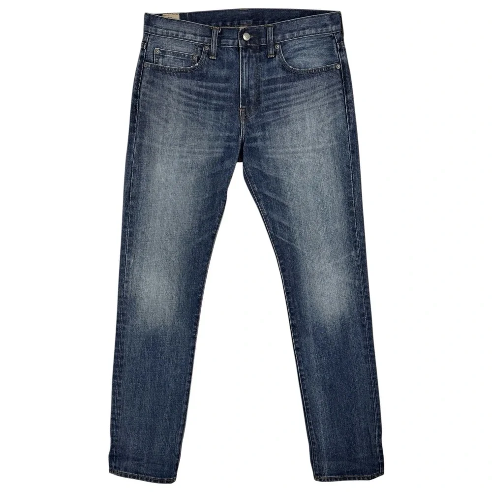 J.CREW 484 Slim Fit Jeans‎ Size 32 32x34 KAIHARA Japanese Denim Distressed